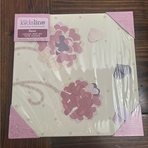 Kids Line Fleur two-piece canvas wall art set.